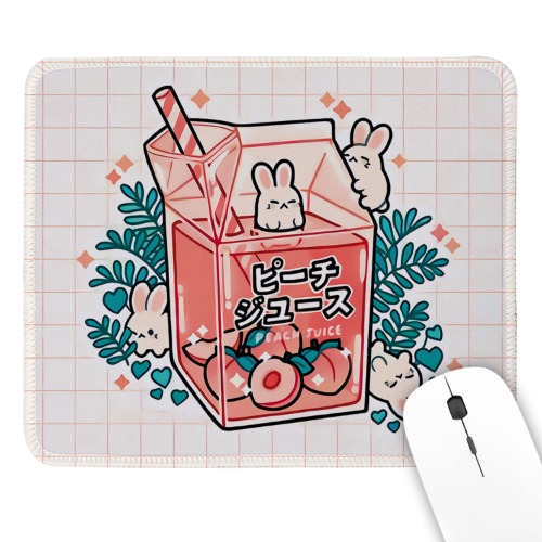 DESIHOM Kawaii Milk Mouse Pad Girly Mouse Pad Cute Mouse Pad for Women, Computer Mouse Pad with Stitched Edge, Surface Smooth Bottom Rubber Non Slip Mouse Pads for Wireless Mouse 9.5x7.9 Inch - 
