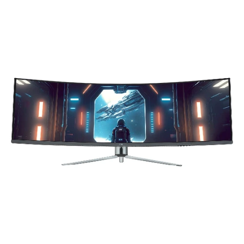 onn. 49" Curved Dual FHD (3840 x 1080) 144Hz 1ms Gaming Monitor w/6ft DisplayPort/HDMI Cables