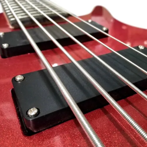 Omsound 5-string Bass Guitar - Metallic red