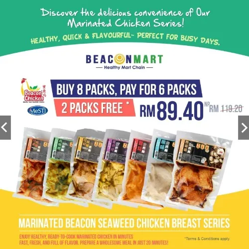 Beacon Seaweed Marinated Chicken (1Pcs - 270g+-)