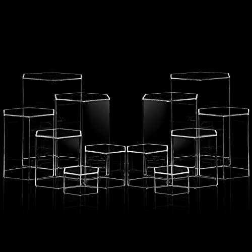 Acrylic Hexagonal Jewelry Display Risers - 12