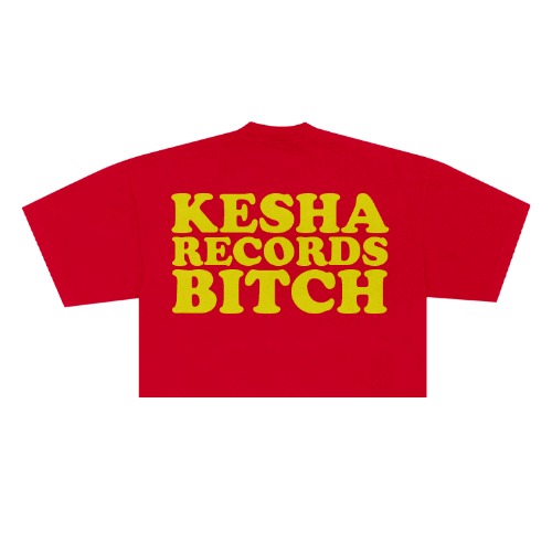 "KESHA RECORDS BITCH" Cropped Tee