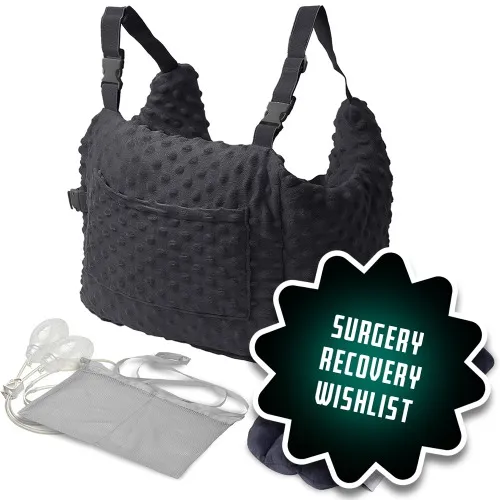 Mastectomy Recovery Pillow + Seatbelt Strap & Shower Lanyard