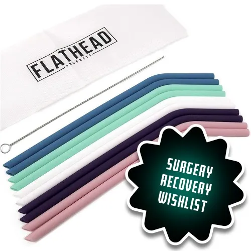 Reusable Silicone Straws Reusable and Cleaning Brush