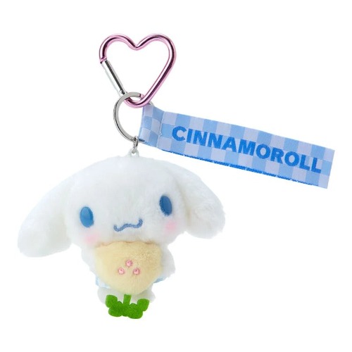 Cinnamoroll Plush Mascot Keychain (Pastel Check Series)