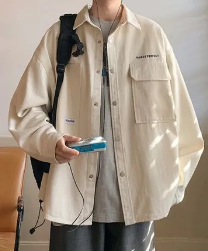 Casual Cargo Shirt Men