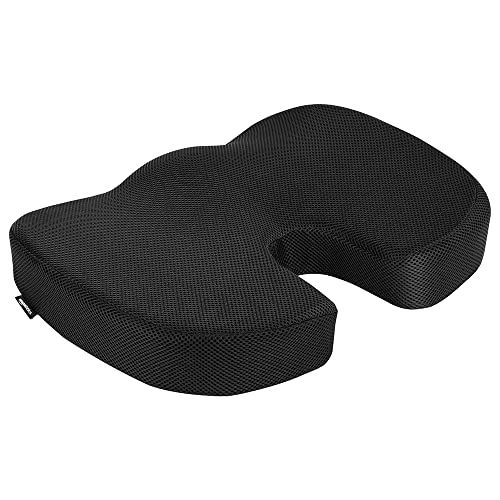 Amazon Basics Memory Foam Seat Cushion for Office Chair, Black - Seat Cushion - Memory Foam