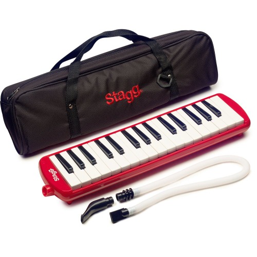 Stagg MELOSTA32RD 32 Note Melodica with Case - Red