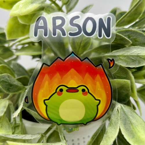 Arson Frog Sticker