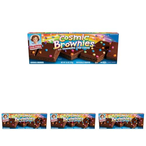 Little Debbie Cosmic Brownies, 6 Individually Wrapped Brownies, 13.1 OZ Box (Pack of 4) - 13.1 Ounce (Pack of 4)