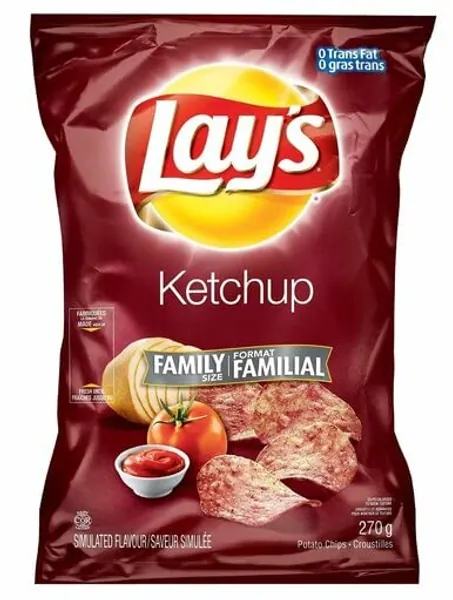 Canadian Lays Ketchup Flavour Chips [4 Large Bags] - 
