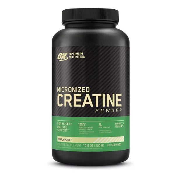 Optimum Nutrition Micronized Creatine Monohydrate Powder, Unflavored, Keto Friendly, 60 Servings (Packaging May Vary) - 