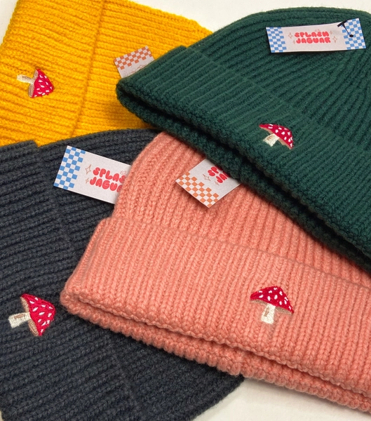 Mushroom Ribbed Beanie