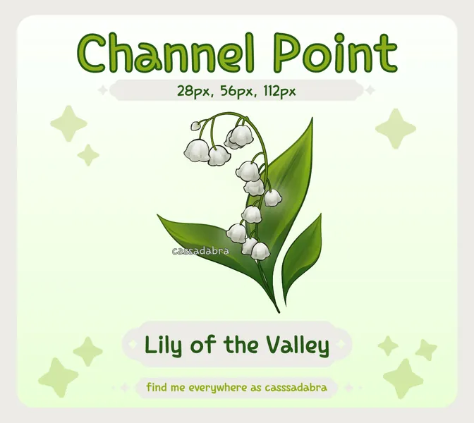 Lily of the Valley Channel Points Icon for Twitch | Twitch Channel Points Redeem | Twitch Emote | Stream Emote | Instant Download May Flower