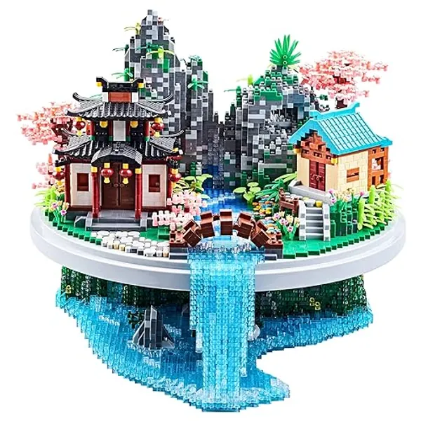 JXRLMB 7626 PCS Micro Building Blocks Set Chinese Peachtree Model for Adults Decorative Creative Toy Present for Children Age of 14+ Cherry Blossom Tree Building Set - Chinese Peachtree