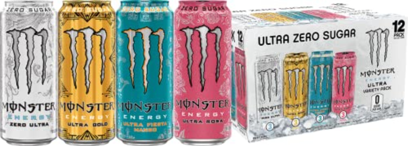 Monster Energy Variety Pack 16 fl oz (Pack of 12)