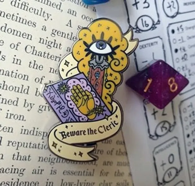 Cleric Class Enamel Pin!