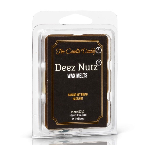 The Candle Daddy Deez Nutz- Funny Banana Nut Bread Scented Melts- Maximum Scent Wax Cubes/Melts- 1 Pack -2 Ounces- 6 Cubes