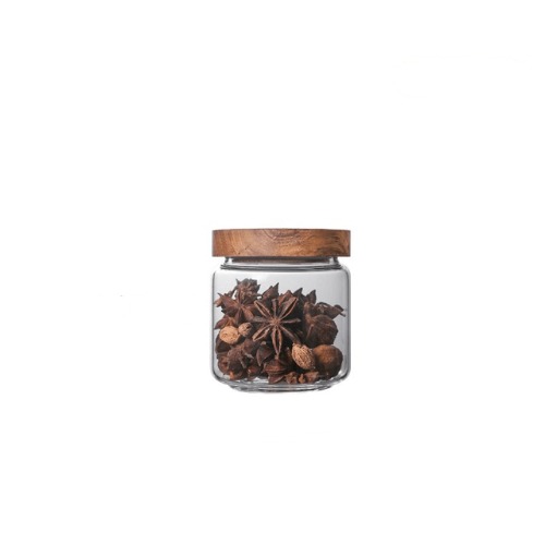 Glass Jars with Wooden Lids - 11.8oz (350ml)