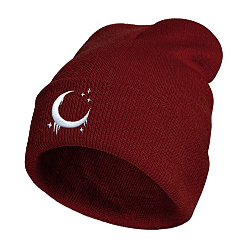 MiAnMiAn Embroidery Beanie Knit Hats for Men & Women, Embroidery Winter Hats Skull Cap - Color22