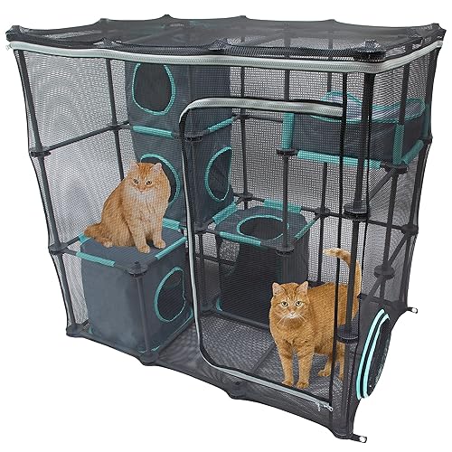 Kitty City Outdoor Catio Furniture and Play Kits for Cats, Outdoor Mega Kit - Outdoor Mega Kit