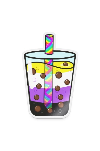 Equali-tea Non-binary Vinyl Sticker