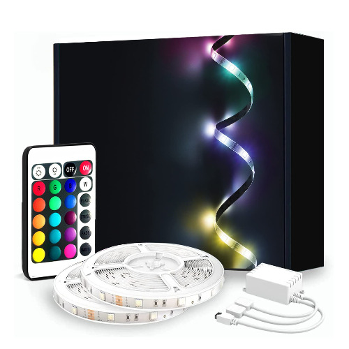 phopollo Led Lights for Bedroom, 15m led Strip Lights with Remote & App Control ,Music Sync with Mic, Flexible 12v 5050 Led Color Changed Lights (7.5Mx2)