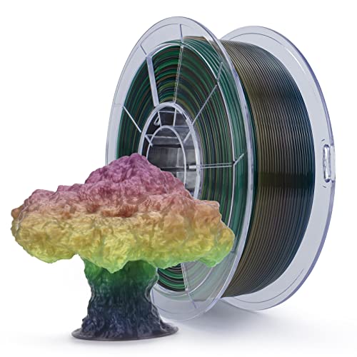 ZIRO 3D Printer Filament,Translucent PLA Filament 1.75mm,Multicolor Rainbow PLA Filament,1KG/2.2lb,Season Series - Spring - Spring