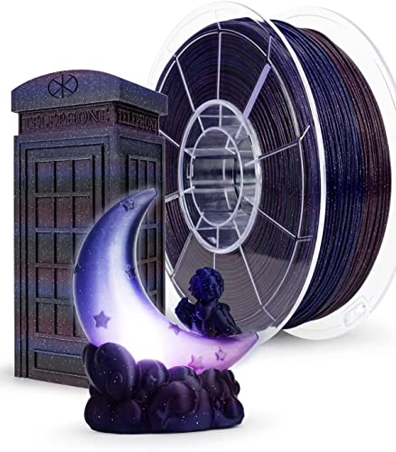 ZIRO 3D Printer Filament,Gradient Twinkling PLA Filament 1.75mm, Multicolor PLA Filament, 1KG/2.2lb, Starry Sky - Starry Sky