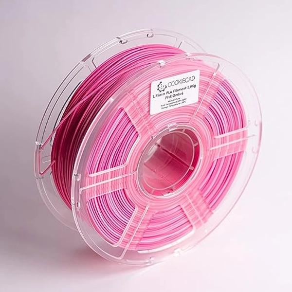 Cookiecad Pink Ombre (Hot Pink -> Pale Pink Rainbow Transition) PLA 3D Printer Filament 1.75mm 1kg