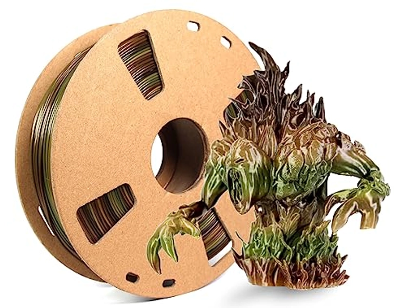 WISDREAM Forest/Jungle/Military Gradient Color Rainbow 3D PLA Printer Filament 1.75mm 1kg/2.2lbs