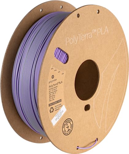 Polymaker Dual Color Matte PLA Filament 1.75mm Grey-Purple, Coextrusion 1.75 PLA 3D Printer Filament 1kg - Experience a Unique Dichromatic Matte Finish with PolyTerra PLA 1.75mm (+/- 0.03mm) - 001-1kg Dual Grey-purple (Foggy Purple)【new】