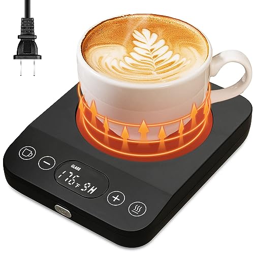 CEROBEAR Coffee Mug Warmer, Upgrade Gravity-Induction Mug Warmer for Desk with 9 Temperature Settings, 4H Auto Shut Off Smart Candle Cup Warmer for Coffee Milk Tea Beverage… - CB-DS1211-B