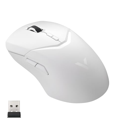 Rapoo VT9Pro Wireless Gaming Mouse - Esports Grade Performance Gaming Mice, PAW 3398 Sensor, 26000 DPI, 1ms Response Time, 68g Lightweight, 10 Programmable Buttons, Long Battery Life, White - White - 1K Edition