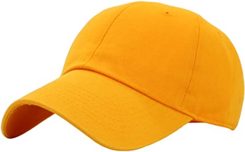 Original Classic Trucker Low Profile Hat Men Women Baseball Cap Dad Hat Adjustable Unconstructed Plain Cap - One Size - Gold