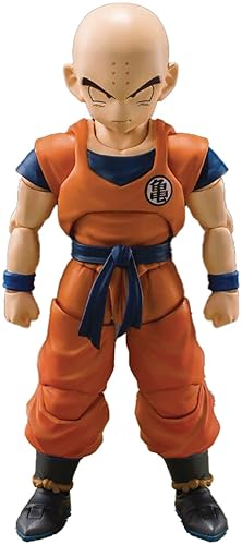TAMASHII NATIONS - Dragon Ball Z - Krillin Earth's Strongest Man, Bandai Spirits S.H.Figuarts Action Figure - Krillin - Earth's Strongest Man