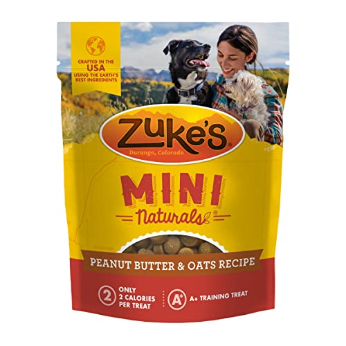 Zuke’s Mini Naturals Soft Dog Treats for Training, Soft Chewy Dog Training Treats with Peanut Butter and Oats - Mini Naturals - Peanut Butter & Oats - 16 Ounce (Pack of 1)