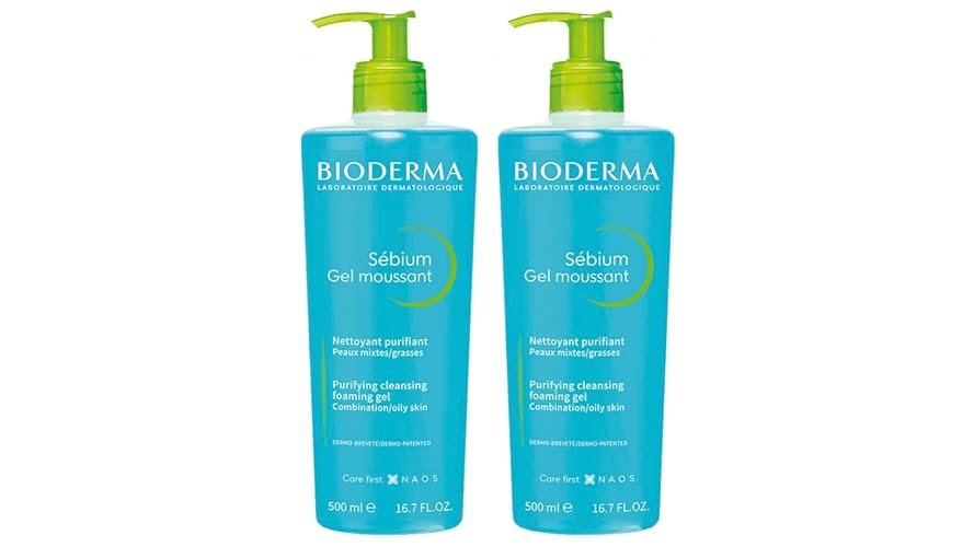 Bioderma Sebium | Sebium Foaming Gel | Foaming cleanser | Cleanse, Moisturise & Purify | Removes impurities and excess sebum | Combination & Oily Skin|Face & Body | Lot de 2