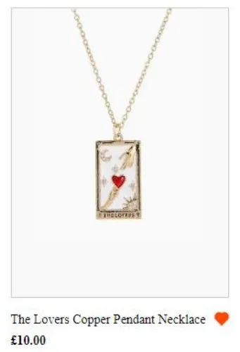 The Lovers Tarot Necklace
