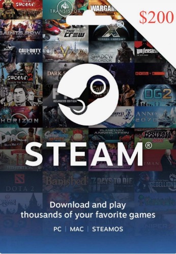 Steam Gift Cards - $200
