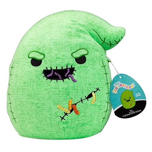 Squishmallows Original 8-Inch Oogie Boogie with Worms - Nightmare Before Christmas - Official Jazwares Disney Plush - Collectible Soft & Squishy Stuffed Animal Toy - Gift for Kids, Girls & Boys - Green