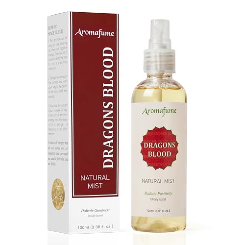 Aromafume DragonBlood Natural Resin Mist Spray 100 ml / 3.3oz | Ideal for Spirituality & Rituals | Made with Pure Resin from Socotra | Non-Alcoholic, Non-Toxic & Vegan - Dragons Blood