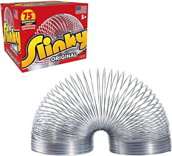 The Original Slinky Walking Spring Toy (03101), Easter Basket Stuffers, Metal Slinky, Fidget Toys, Party Favors, Kids Toys for Ages 5 Up, Small Gifts by Just Play