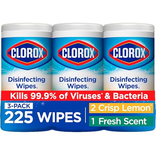 Clorox Disinfecting Wipes Value Pack, Household Essentials, 75 Count, Pack of 3 (Package May Vary) - 75 Wipes, Pack of 3