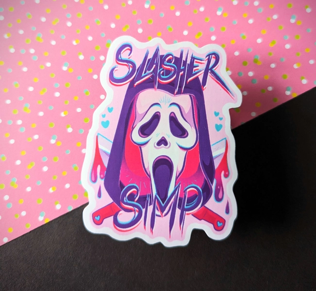 Slasher Simp Ghost Mask Dude Vinyl Sticker