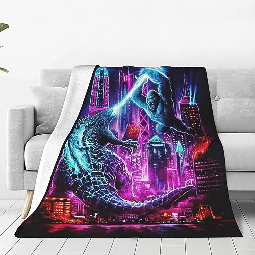 Tnhcpk Unisex Anime Blanket 3D Printing Monster Throw Blanket Super Soft Flannel Blanket Bedding Sofa Chair A-60"x50" - A - 60"x50"