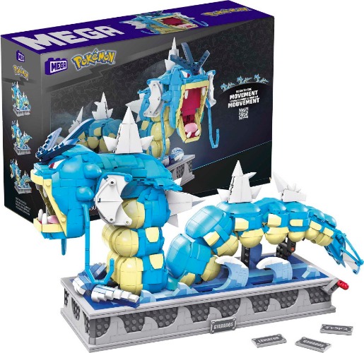 Mega Pokémon Figure Toy for Adults Building Set, Motion Gyarados Collectible with Mechanized Motion Brick