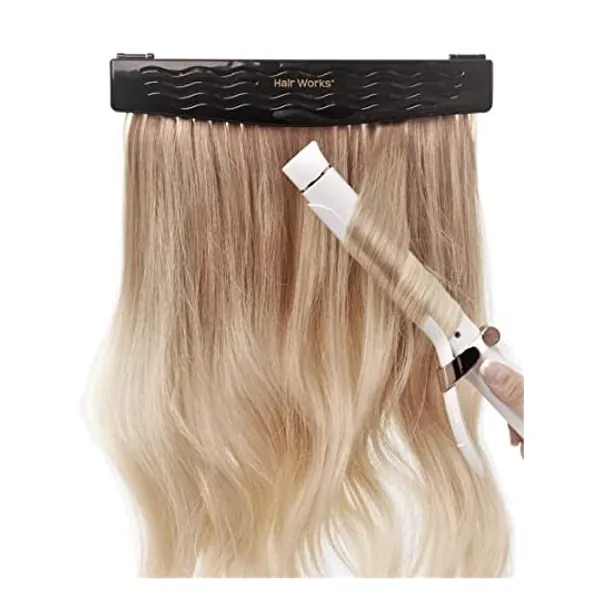 Hair Works 4-in-1 Hair Extension Style Caddy - The Original Hair Extension Holder Professionally Designed to Hold Clip-Ins, Tape-In’s, Micro Bundles and Sew-In Wefts While You Color, Wash, Style, Pack and Store
