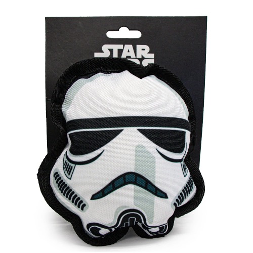 Buckle-Down Star Wars Ballistic Stormtrooper Head Plush Squeaker Dog Toy, Small | Petco