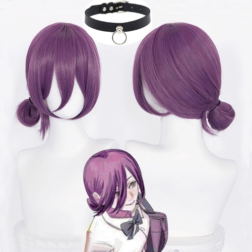 6.7US $ 33% OFF|Reze Cosplay Wig Anime Chainsaw Man Purple Mixed Ponytail Hair Pelucas Halloween Carnival Party Costume Role Play + A Wig Cap - Cosplay Costumes - AliExpress